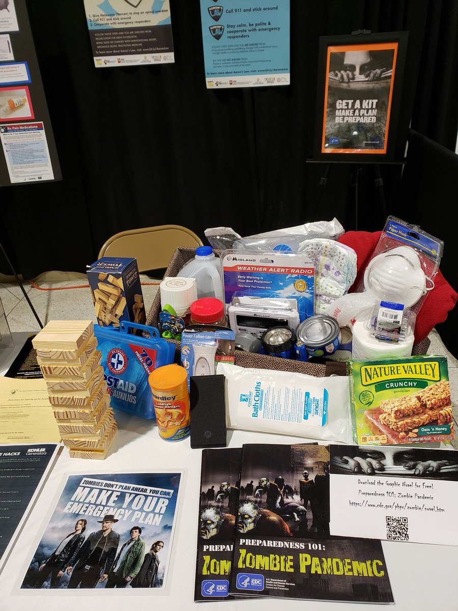 HealthHoco's tweet photo. No idea what to put into your #PreparednessKit? Come see our table at #KokomoCon for ideas and grab a handout  to reference. https://t.co/uR6lYhmE34