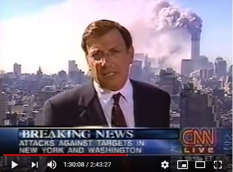 Over the next 20 minutes, CNN’s Brown keeps repeating that WTC2 (or a portion of it) has (or appears to have) collapsed but he CHANGES from certainty there was a 2nd explosion to uncertainty b/c it could just have been part of WTC2 simply collapsing b/c it was so weakened.49/