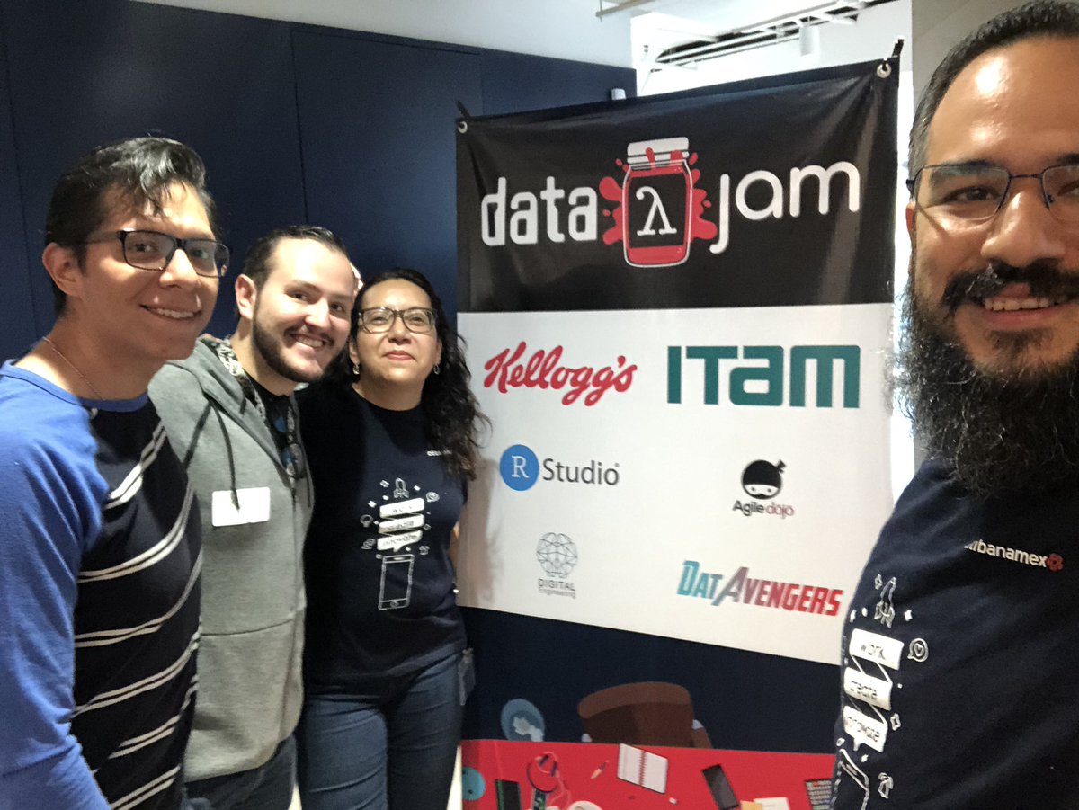 Reskiebak's tweet photo. Hoy para el Dojo es día de hack en el #DataJam de @RevistaSG en el @Citibanamex CXHub... ¡Gracias a @kelloggsmx, @IBM e @ITAMuniversity por apoyar ... y al #AgileDojo, #Datavengers y #DigitalEngineering de Citi  #MakingPeopleAwesome @CrewAgile  #Data #DataScience https://t.co/MQEmTZoPbl