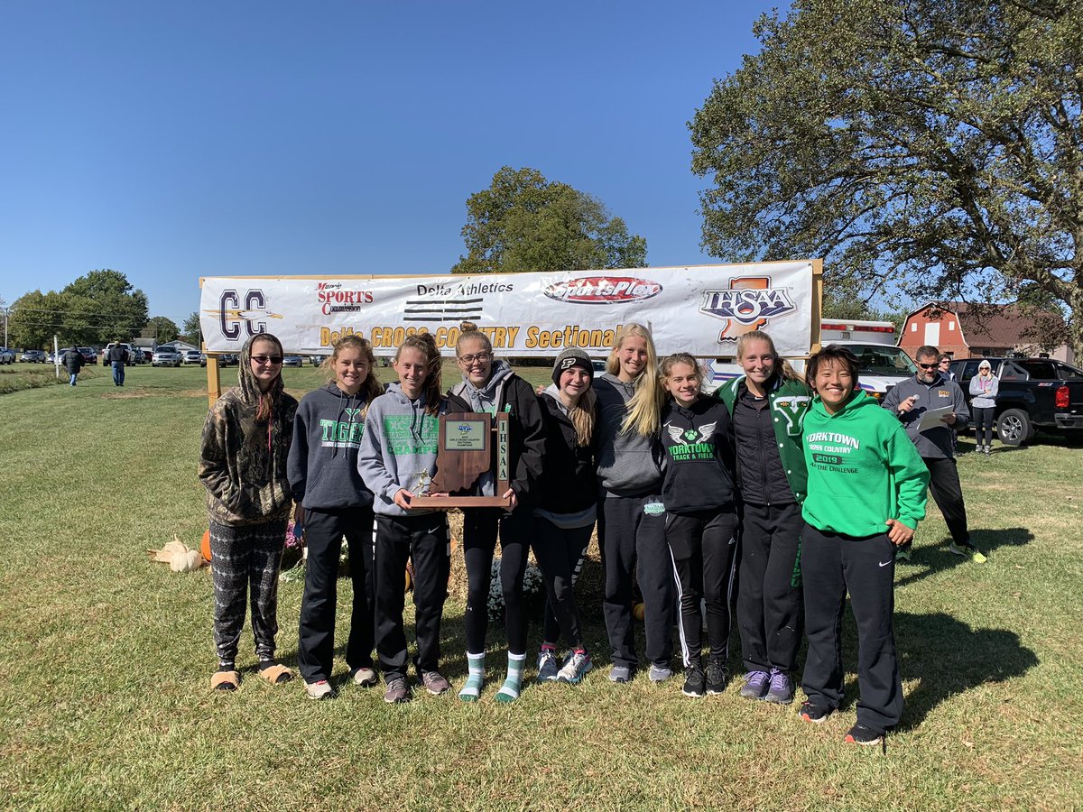 YHSDistance's tweet photo. SECTIONAL CHAMPS!!
Girls #YtownXC wins Delta Sectional putting 4 individuals in top 20. @a_sorensen_ (2nd) Elizabeth Reece (9th) @sara__Ann___ (10th) and @natalie_moulton (17th) #ATC https://t.co/dWHJ1tfioY