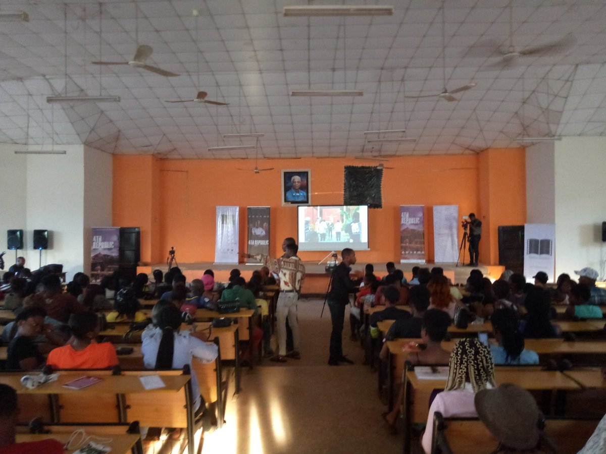 4thRep's tweet photo. We are live at the #4thRepublic movie screening at the University of Nigeria Nsukka.

Join us!

#HerExcellency #4thRepCampusTour 
@EiENigeria https://t.co/CpaQ739JZ3