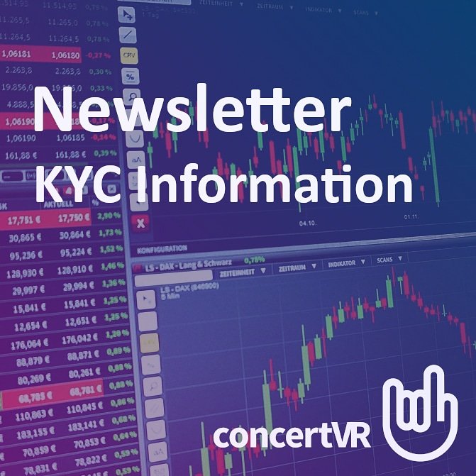 We are changing our KYC service provider. Please read our latest Newsletter, if you are one of our ICO investors. 
IMPORTANT INFORMATION

#cryptotrading #cryptocurrencies #cryptotwitter #Concerts #VirtualReality #CryptoNews #streaming #concertvr