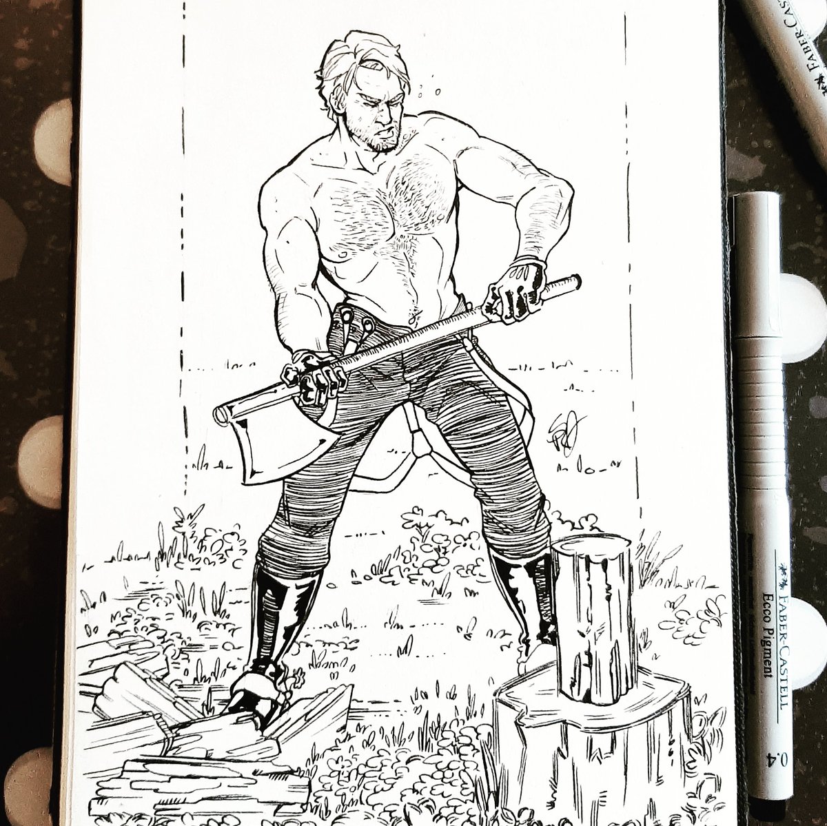 Red Inktober Redemption Day 12: Campfire.

I mean, what do you need for a campfire? Firewood!! Thank you Arthur. 
#reddeadredemption2 #rdr2 #redinktoberredemption #rdr2inktober #inktober2019 #inktober #arthurmorgan 