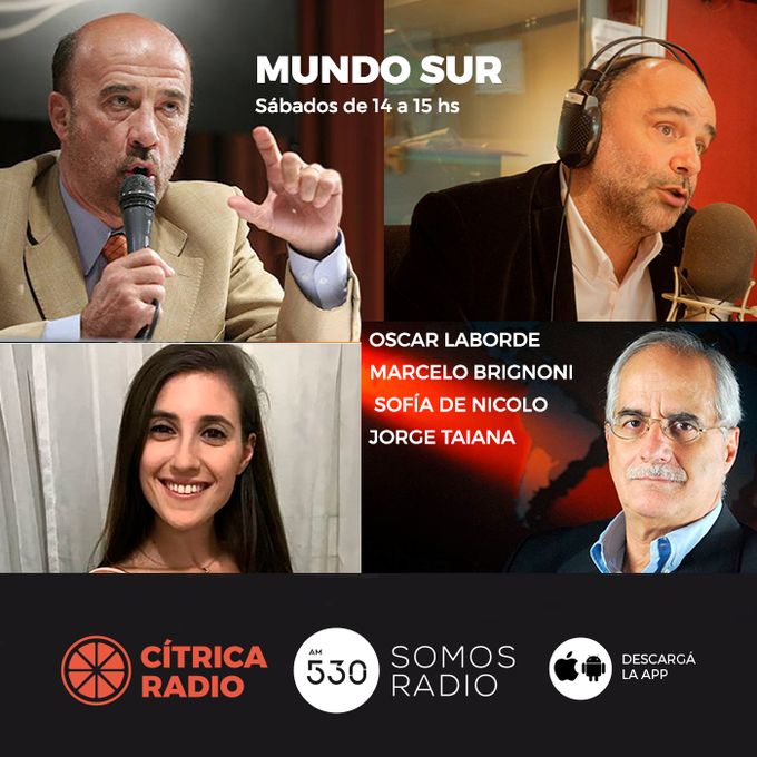 somosradioam530's tweet photo. #Sábado Ya viene #MundoSur con @oscarlaborde
 @marcelobrignoni @sofia_denicolo @JorgeTaiana 
 Poné la 530. https://t.co/NEDpM7Mc2O