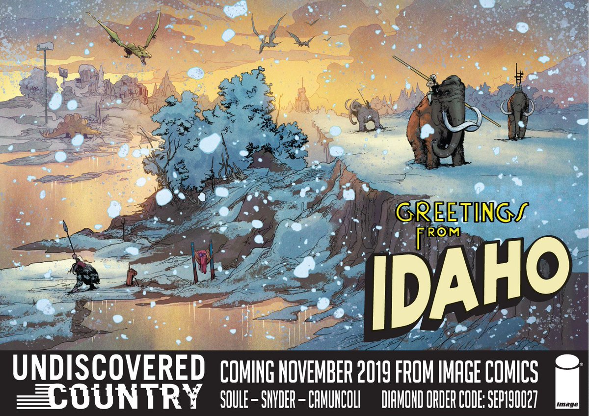 ImageComics's tweet photo. Have you pre-ordered your copy of UNDISCOVERED COUNTRY #1 from your local comic shop? Don't miss out on the biggest launch of the year hitting shelves on Wednesday, November 6! @Ssnyder1835 @CharlesSoule #GiuseppeCamuncoli #UndiscoveredCountrycomic https://t.co/j5O59HVdTu https://t.co/lrniFD9q9V