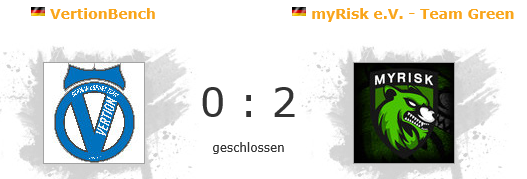 VertionGaming's tweet photo. [CS:GO]

GGWP @myRiskeV - Team Green 0:2

Nach einer starken Leistung auf Mirage (10:16) und einer verkorksten 2. Map Overpass (4:16) verliert VertionBench mit 0:2.

Danke an Mat3 und TeaZer für das schnelle Einspringen!

0:4 in Div 5.20

#goVertion #goBench https://t.co/XZRItuUVP2
