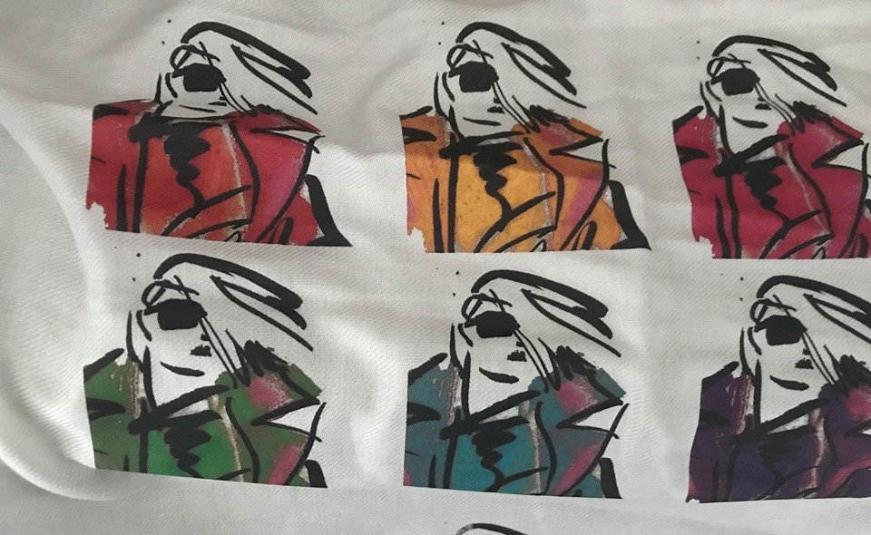 sydneyaintern's tweet photo. Liking my new graphic on fabric! #scarf #shawl #experiment #designing #heretocreate https://t.co/ucBK5CshgT