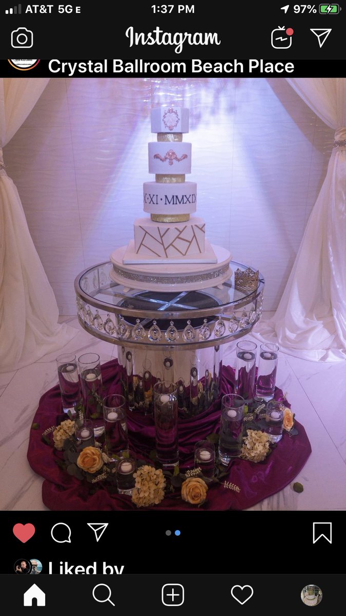 EdbCreations's tweet image. Wedding cake@by edible creations at crystal ballroom ft Lauderdale beach