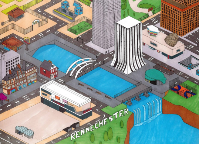 ISCORnews's tweet image. Earlier this year, students from #Roc and our sister city Rennes, France, made artwork representing our connected communities. Browse highlights of the artwork here: fr.calameo.com/read/005971705…