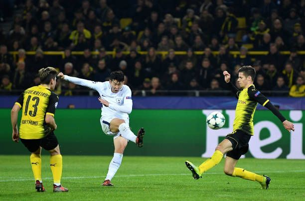 34 - Dortmund 1-2 Spurs We travelled to Borussia Dortmund and secured our place at the head of the group with a game to spare that included Real Madrid. Son Heung-min's curled finish wrapped up the win late on.