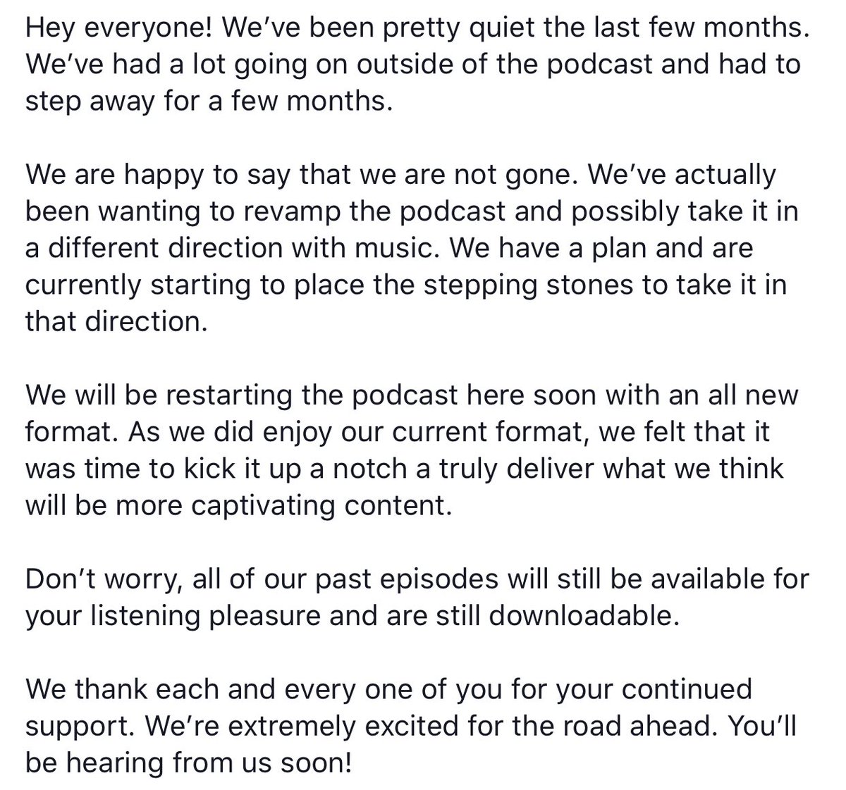 allampodcast's tweet photo. Just a little update 😉 https://t.co/VRgyBcPsUU