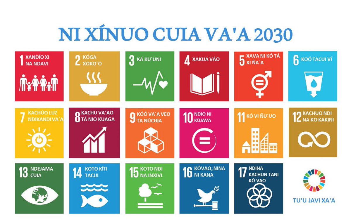 Alianza2030's tweet photo. Nuestros amigos de Oaxaca tradujeron los 17 Objetivos de Desarrollo Sostenible de la ONU a 3 lenguas originarias. Araceli Torres al Mixtecto, Noel García al Zapoteco y Donaldo Rivera al Cuicateco. #DíaDeLaRaza #Alianza2030 https://t.co/wY2nYjQt8Y