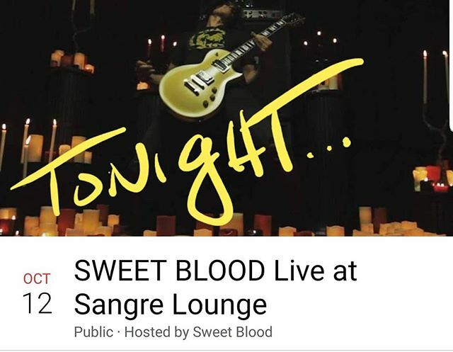 TONIGHT, Sweet Blood LIVE at Sangre Lounge. Party with SWEET BLOOD &amp; celebrate guitar player Kris Gainer's Birthday. "27 Forever "

Sangre Lounge 
1729 Costa Del Sol 
Boca Raton FL 33432

Doors 8pm

SWEET BLOOD 9pm

After Party 10:30pm bit.ly/2oFcofh