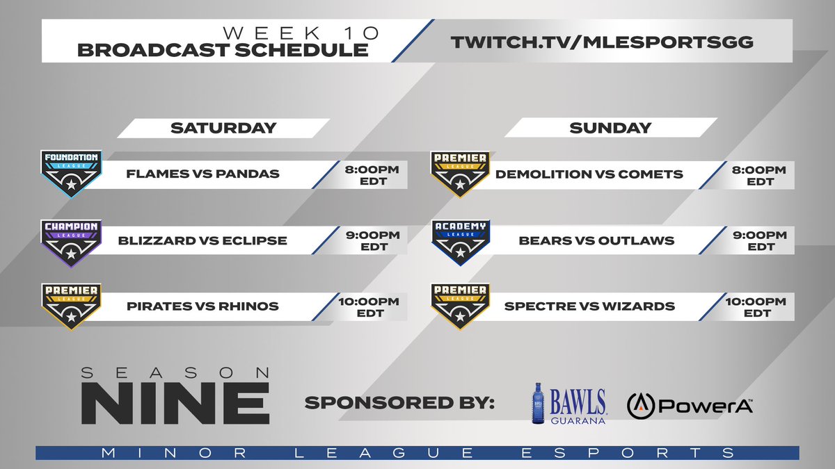 MLEsportsGG's tweet photo. It's the final week of the regular season &amp; do we have some season defining series for you this weekend! Tune in from 8pm ET Saturday &amp; Sunday evening for some crucial, mouth-watering #MLE series! 

📺https://t.co/yZRi67JlMU
#MLE #MLES9 #MLEPlayoffs #RocketLeague #Esports https://t.co/a2v4KSy6Go