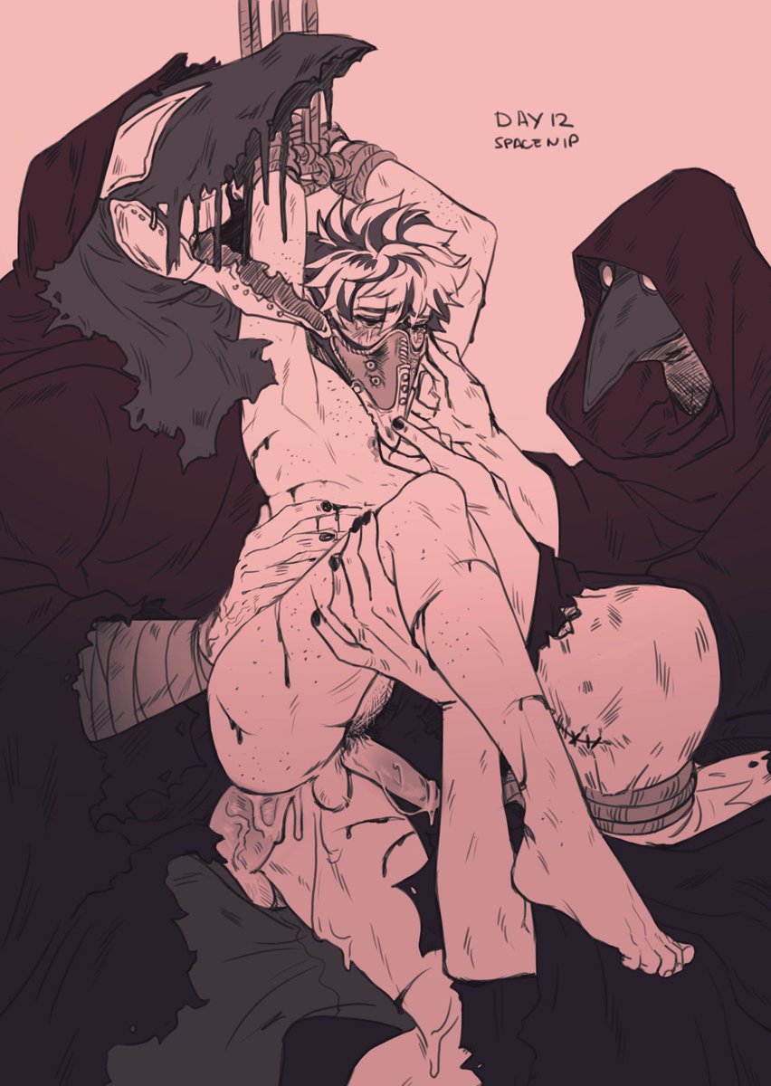 spacenipnops's tweet photo. Day 12
TW non-con, blood
Ritual sex/ Human Sacrifice
#nsfw #kinktober 
rappadeku, sort of implied overdeku, weird cult stuff https://t.co/9KKOyLdego