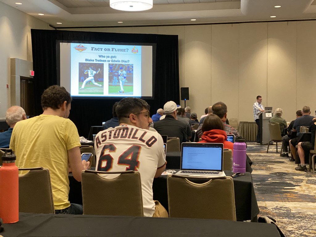 NickRichardsHQ's tweet photo. Hey https://t.co/GS2z4t9qYZ #PitcherList fans, here’s proof that @PitcherList and @AlexFast8 do their homework.
Look how studiously they are taking in this Fact or Fluke session at #FPAZ19
Nick and Alex will continue to give you great info cuz they take in great info. https://t.co/yevPC1Sbc0