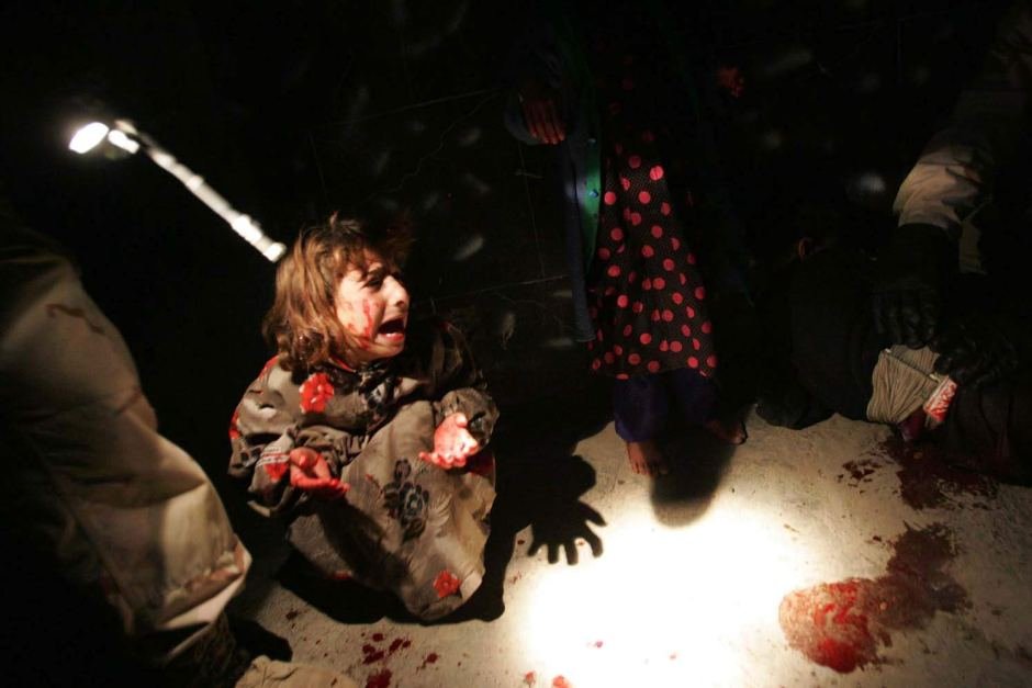 5 year old Samar Hassan whose parents had just been killed in-front of her by US occupation forces. Winter 2005.