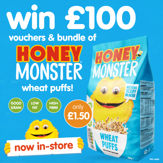 bmstores's tweet photo. 🐝 #COMPETITION TIME - ENDS TOMORROW 🐝

We're giving away a brilliant £100 worth of B&amp;M vouchers PLUS a @HoneyMonsterUK bundle to 1 lucky winner!

For your chance to #WIN, simply FOLLOW US, RETWEET AND COMMENT "WHAT" you'd spend your vouchers on!

Competition ends 9am 13/10/19 https://t.co/cUWprku5WA