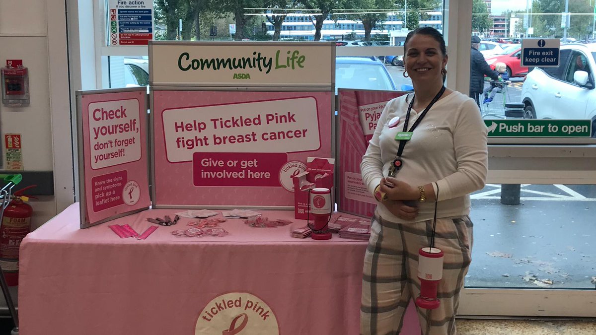asda_gloucester's tweet photo. Tickled pink. Raising much needed funds and awareness throughout breast cancer awareness month with funds raised going to breast cancer care and breast cancer now.
Thank you to all out generous customers. https://t.co/iYHWPEsGFi