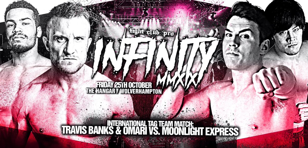 Fightclubpro's tweet photo. 🚨INFINITY 2019🚨
Two previous Infinity winners and one of last years finalists form 3/4 of this massive tag match but the big news in this is the UK debut of @xinomaox
This match has the potential to be all kinds of crazy!!!
Tickets: https://t.co/Qb7kwexIha
#INFINITY https://t.co/o7Eea2MbJO