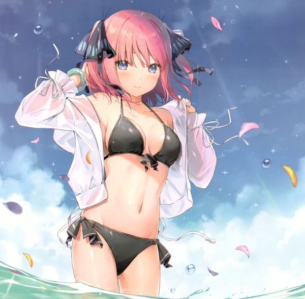 Alpha Sekai SensenさんがTwitterに投稿した中野二乃(五等分の花嫁)のイラスト。