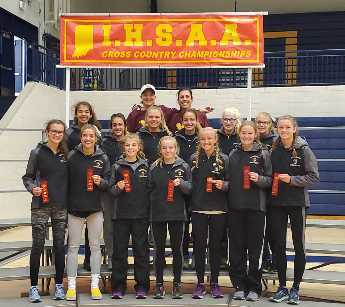 CHSXCTF's tweet photo. Team finished 2nd at Sectional. We had three in the top 20. Bree Gentry was 15th, Ashley Craycraft was 4th and Bailey Ranta was 2nd! On to Regional next week at Sunset! Go Trojans!! https://t.co/NT8BMNs8JU