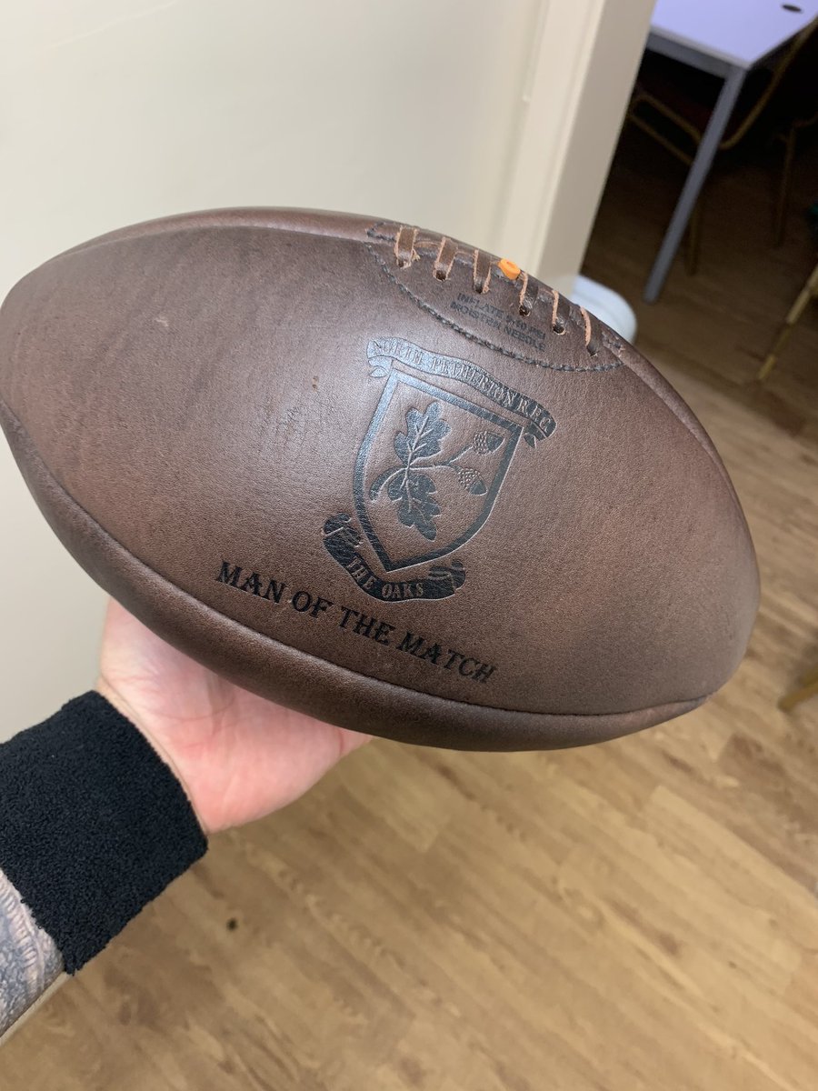 MrJCaulfield1's tweet photo. Getting presented this today was well worth the battering that’s for sure!! #knackered #splithead #rugby @nprfc2 https://t.co/A9FWlZSTNq