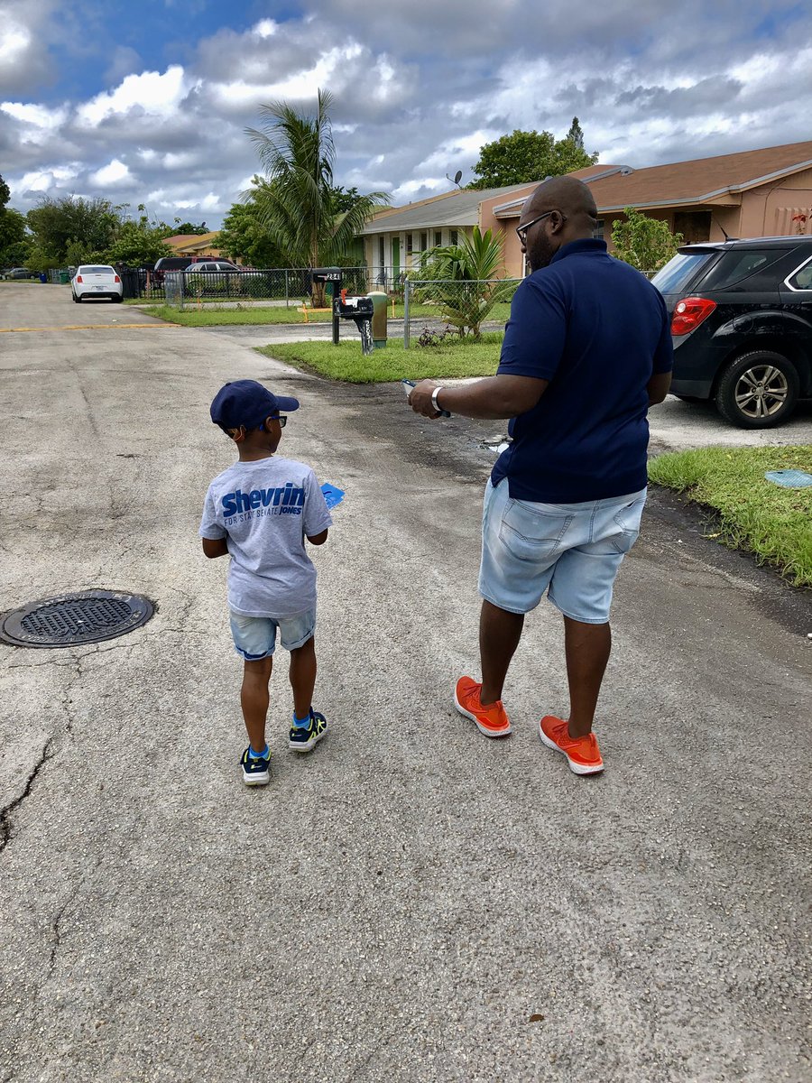 ShevrinJones's tweet photo. The highlight of my canvass today was this, knocking on doors with my nephew. His highlighted question was “Uncle Shev, why are we doing this.” I told him, “to win.” #WEthePEOPLE #Shev4Senate https://t.co/UrokRvnF2G