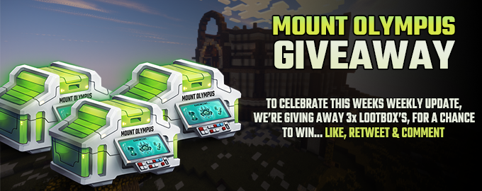 CosmicSkyblock's tweet photo. To celebrate the release of the new Auto Bundle Bot we're giving away 3x Lootbox: Mount Olympus!

The most powerful and OP Lootbox to date! For a chance to win on of these Lootbox's....

1) Like+Follow @CosmicSkyblock
2) Retweet
3) Send a selfie inside one of the realms! https://t.co/RnyOHBN799