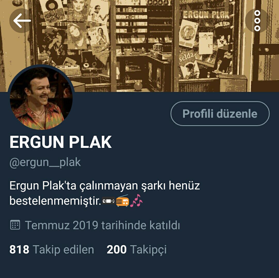 200 kişiye ulaştık ilginiz için teşekkürler.Daha fazla Ergun Plak hayranına ulaşmak için RETWEET edip TAKİP edebilirsiniz..