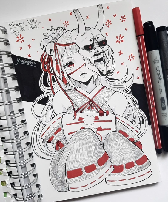 Inktober Day 12 "Mask" ?

#inktober2019 #yoccinktober #inktober 