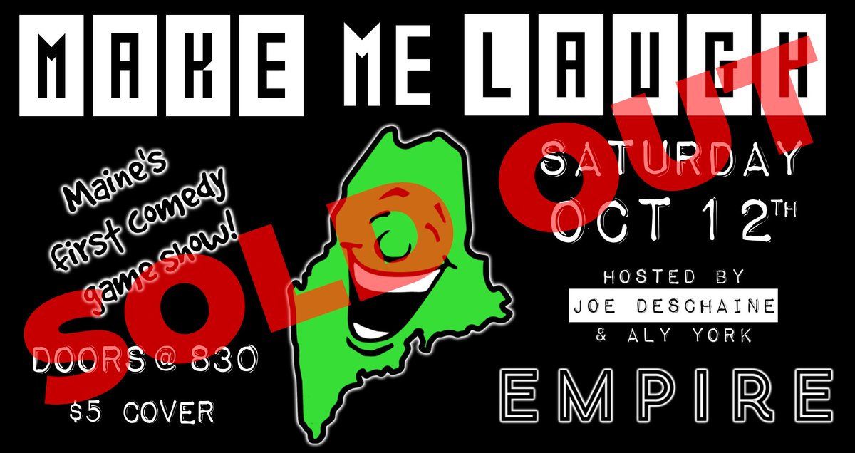 Tonight's Make ME Laugh, One Year Anniversary is SOLD OUT.  Tickets for November 9th, are ON SALE NOW!  

TIX: venue.portlandempire.com
RSVP: facebook.com/events/8516370…