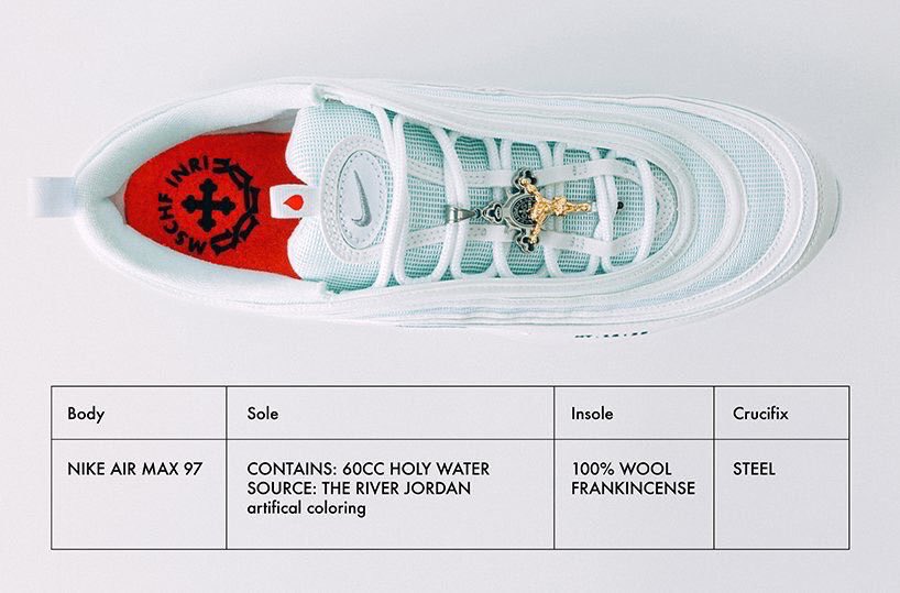 StreetFashion01's tweet photo. Nike releases the “Jesus Shoe” which has Holy Water from the River Jordan inside the Sole!🔍 https://t.co/XTI7zVbj3A