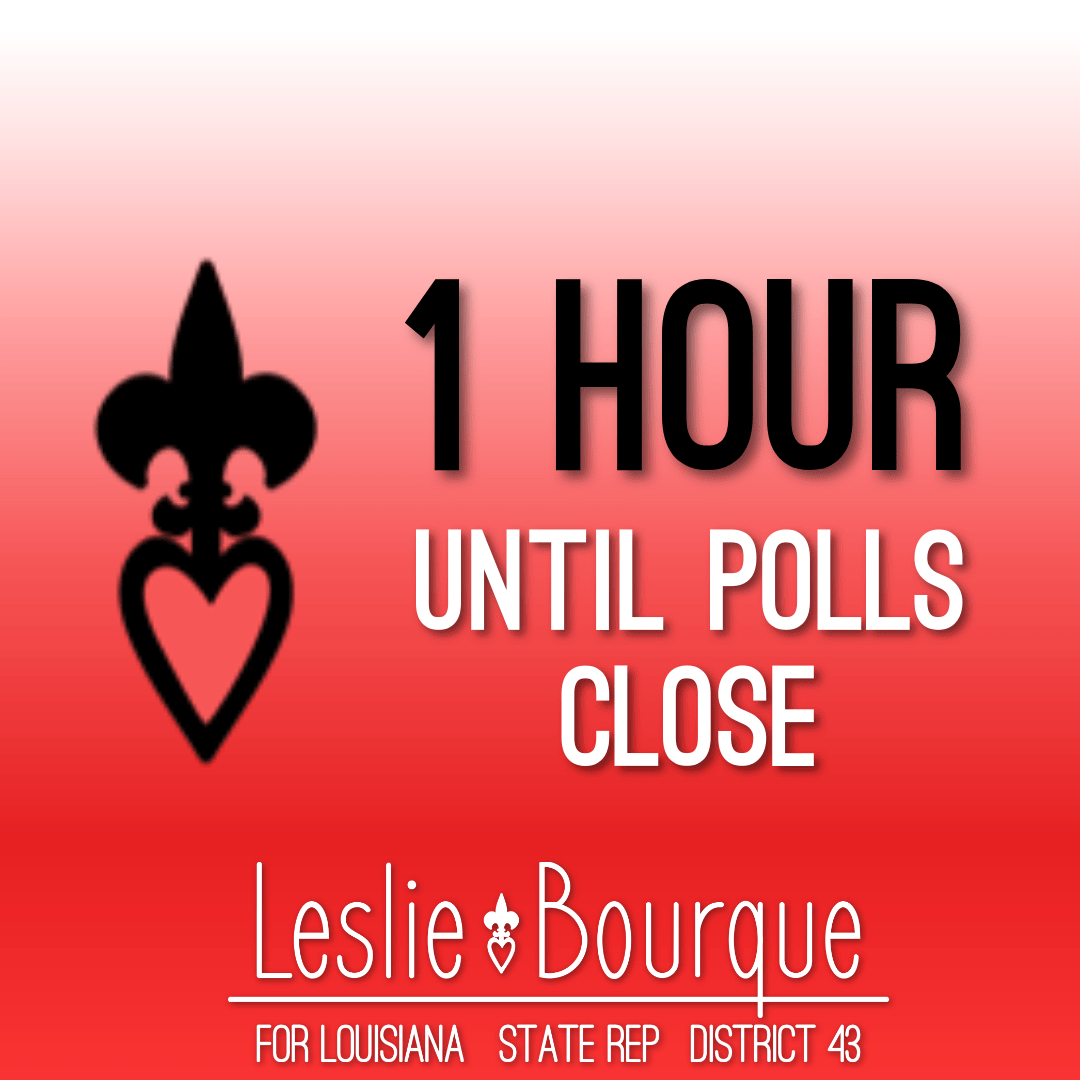 BourqueForLA's tweet photo. We're in the home stretch, everyone! Only one hour left to make it to your polling place. #Changeispossible in our district, so don't miss out on your chance to be a part of it. Find your polling place at https://t.co/mMGu3l2dwT https://t.co/yDHDNK9jle