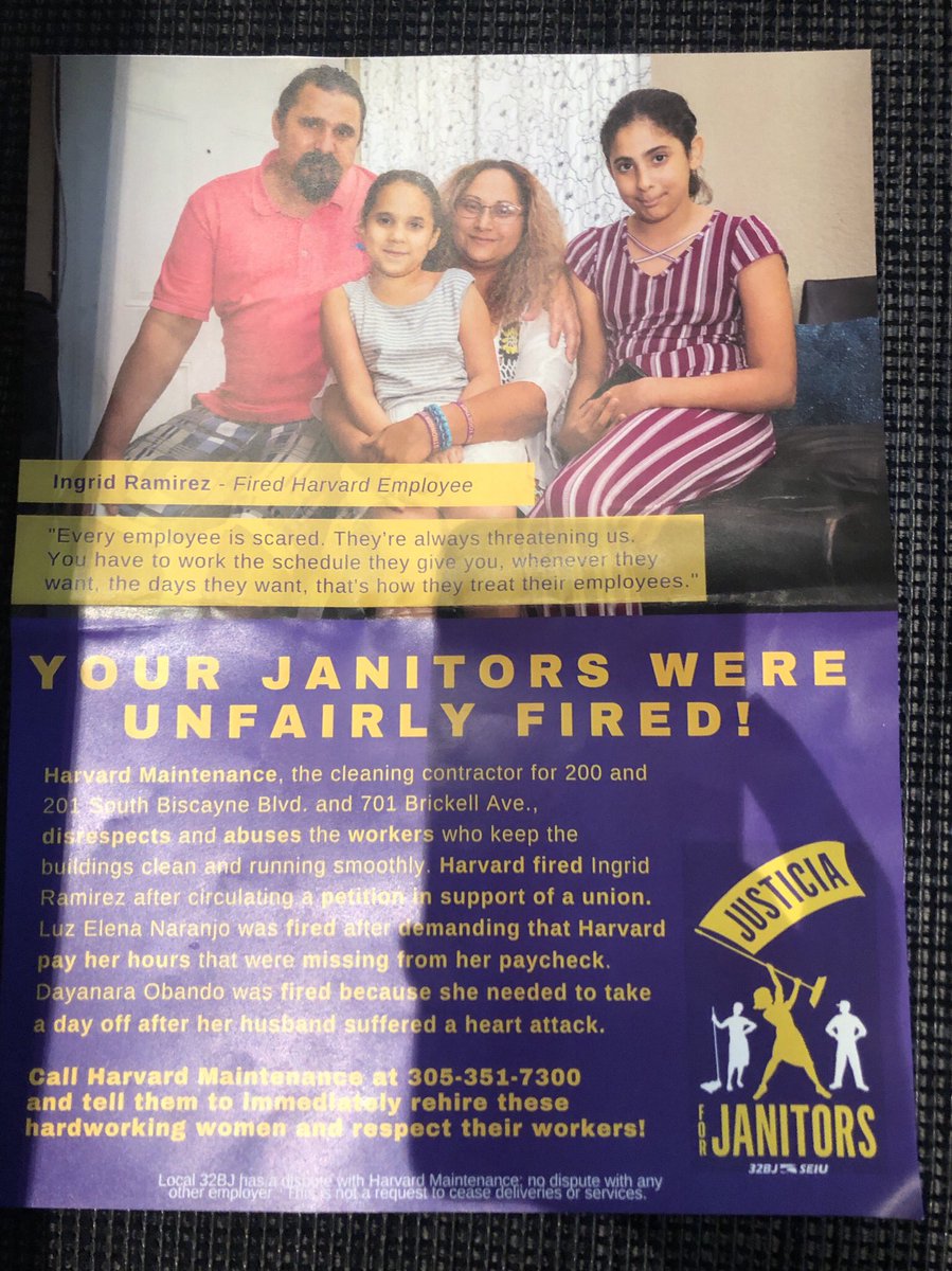 AshleyMarieLIFE's tweet photo. Poor practices from a company who claims they “put employees first” #justicia #harvardmaintenance https://t.co/EyhDJX1hjQ