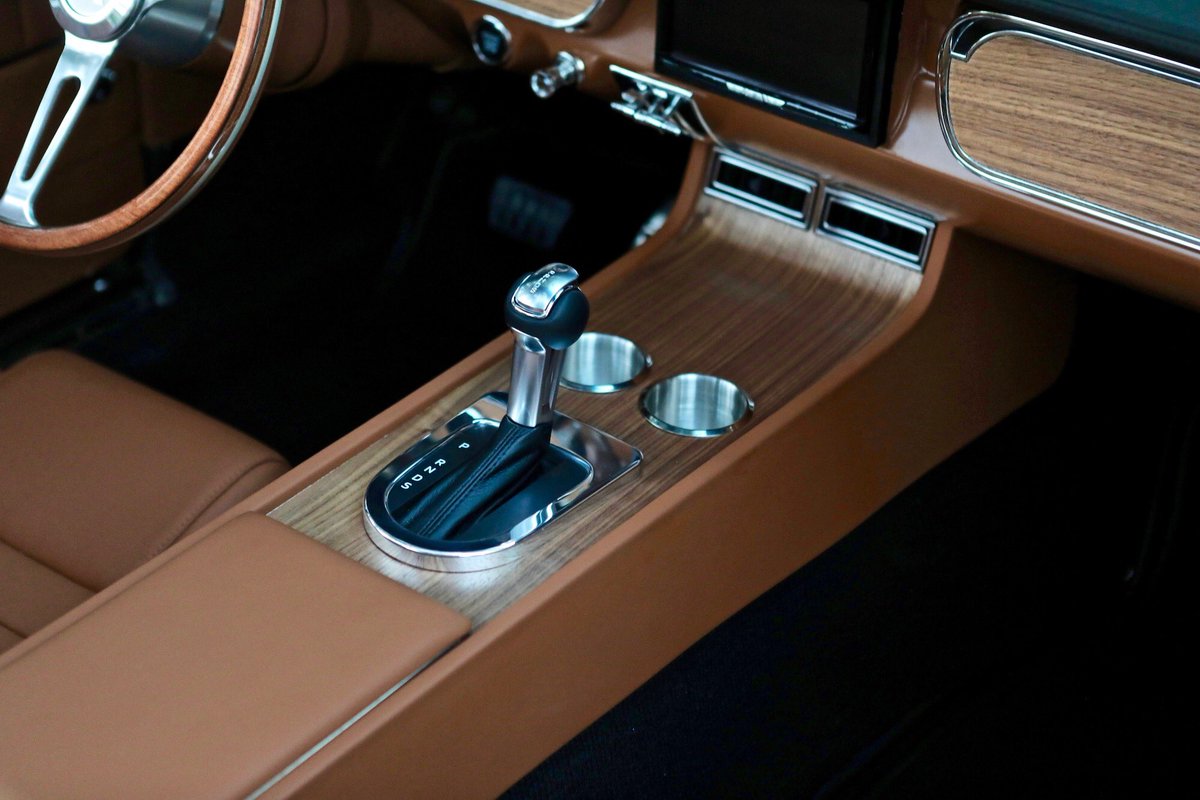 RevologyCars's tweet photo. Latest deliveries! This is a 1966 #Revology #Mustang GT Convertible in #IvyGreen Metallic with a stunning Mercedes Saddle Brown interior. Powered by a 435hp Ford 5.0 #Coyoteengine with Ford 6R80 automatic transmission, Borla dual exhaust, styled aluminum 16x8 wheels, and more! https://t.co/57wCs6y6JU