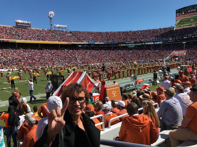 Great to be here! #hookem