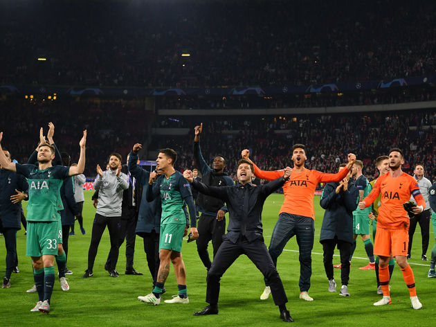 1 AJAX Amsterdam 2-3 Spurs Wow, I am getting excited just typing this! What a night!WOW WOW WOW @LucasMoura7 scored a dramatic 96th-minute winner to cap an astonishing fightback & Hatrick against Ajax to set up an all-English Champions League final against Liverpool #BELIEVE