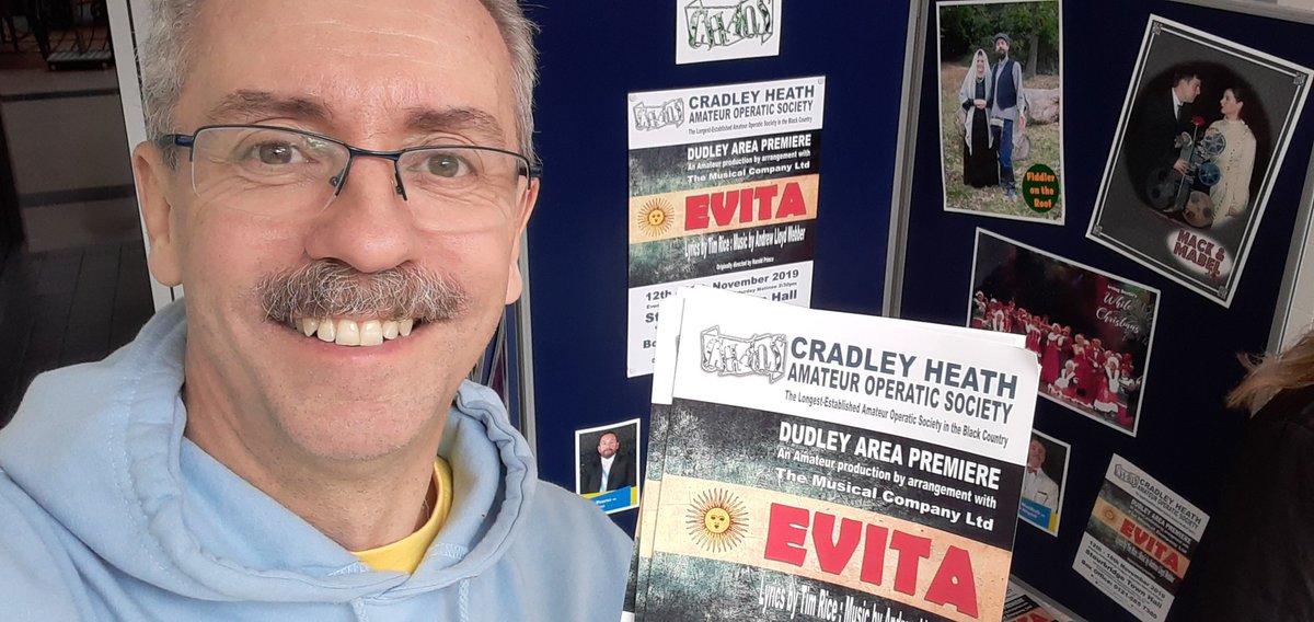 jpaulmurdock's tweet photo. Been out with the Society promoting @CHAOSoperatic Evita. Meeting and greeting the lovely people in Stourbridge. I'm playing  Magaldi. It's going to be a great Show. 12-16 Nov at Stourbridge Town Hall. Box Office 0121-558 7380 #Evita #CHAOS2019 #DontKeepYourDistance 🇦🇷 https://t.co/dBnElvHeUy