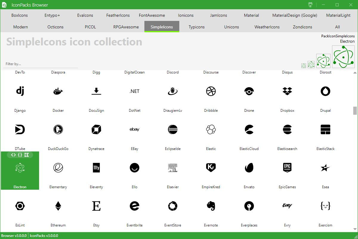 punker76's tweet photo. Updated #SimpleIcons v1.18.0 now available with #IconPacks 😎🥳🎉🤘 https://t.co/c9VNS2Jgux #UWP #WPF #Icons #OSS #MahApps #MVPBuzz https://t.co/anQQhDknqz