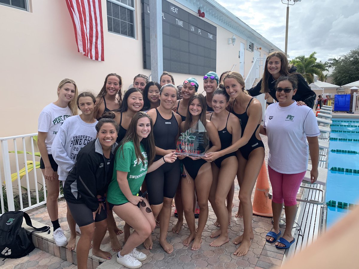 PalmLeague's tweet photo. Congratulations to Pine Crest Swimming &amp; Diving for winning both Girls and Boys inaugural Palm League Championships today at Woodson Pool https://t.co/geWfcTWGUC