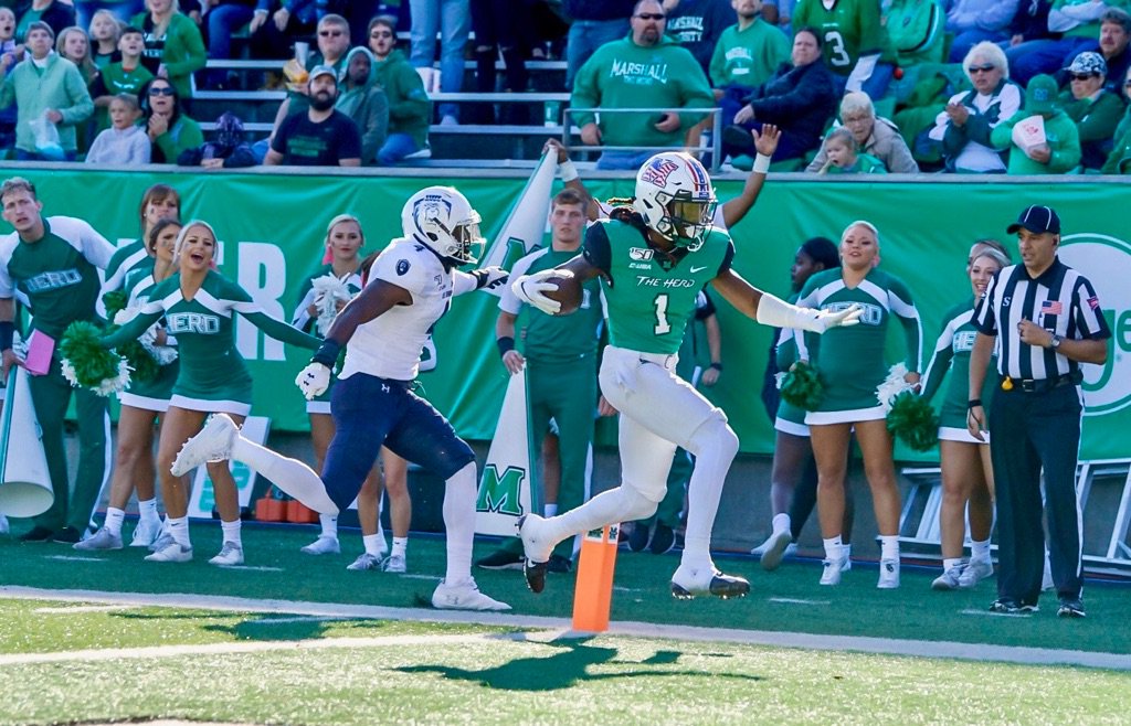 Marshall Football on Twitter "Willie Johnson scores on the end around!…