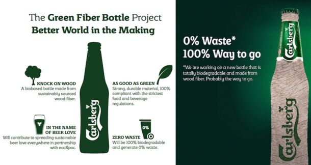 Vulpes_No9's tweet photo. Carlsberg에서는 세계 최초로 종이로 만든 맥주병을 출시한다고 한다...이 맥주병은 100% 재활용한 목재를 이용해서 만든 것인데, 사용후 다시 재활용이 가능해서 여러모로 환경에 도움이 된다고... https://t.co/NsyJ3DlGwK