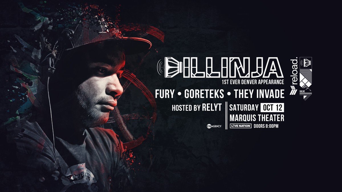 ReloadDnB's tweet photo. Tonight!
@DillinjaValve
@fury_jungle
@Goreteks
@theyinvade
#relyt
@MarquisTheater https://t.co/QXdXqT29Gp