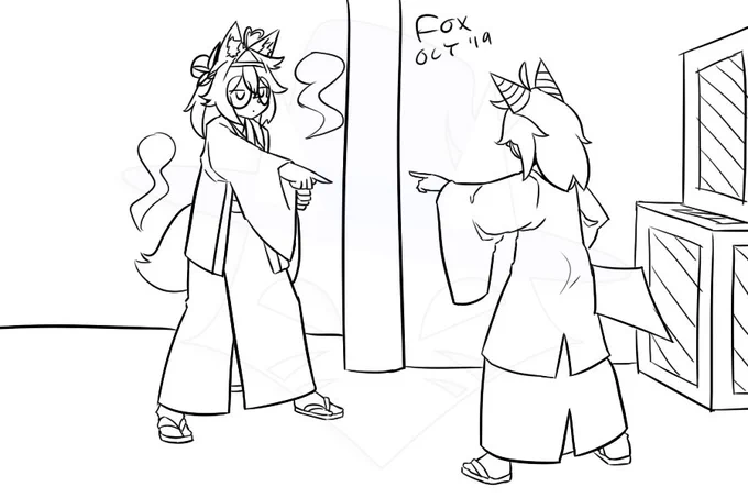 When a robot and non-robot version of one character exist at the same time 