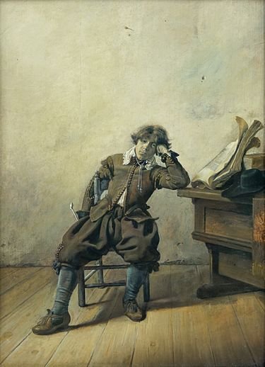 ludka142's tweet image. Przed 12 października 1678, zmarł Pieter #Codde, holenderski malarz i poeta okresu baroku. 

Pieter #Codde, Student przy biurku – Melancholia (1633) ,Musée des Beaux-Arts, Lille