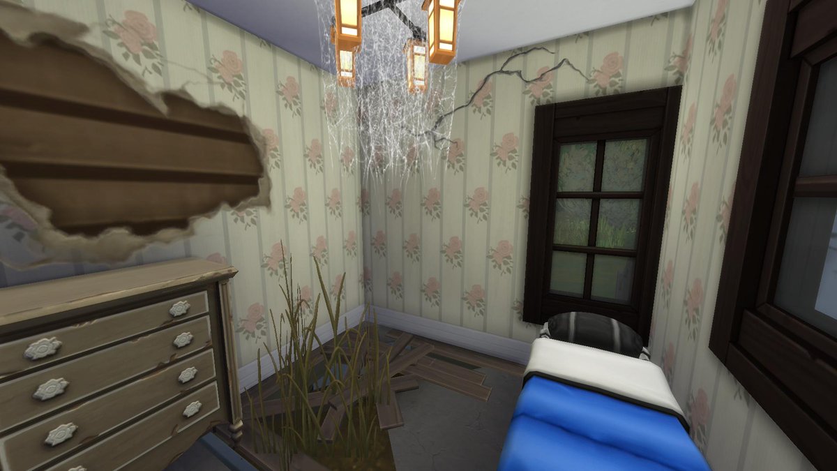 SimmerSuzy13's tweet photo. Haunted Hideaway: At the forests edge in Brindleton Bay sits a lonely forgotten home. Rundown and with a creepy past. Don't mind the rumors about the former owner's hobbies, or that they're still hanging around...no CC #Sims4builds #showusyourbuilds #Sims4 #Halloween #spookybuild https://t.co/PwHYOrhekX