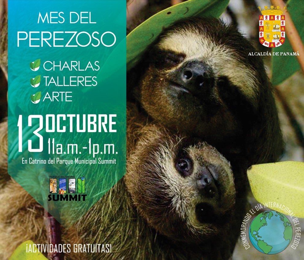 Te esperamos este domingo 13 de octubre en <a href="/ParqueSummit/">Parque Summit</a> a las 11am en el #catrinoSummit, ''juntos por la Conservación del perezoso'' ¡Te esperamos!