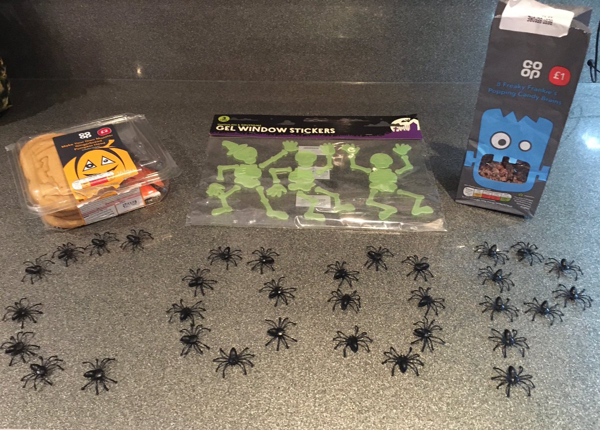 GlidewellGavin's tweet photo. Well done all @mycoopfood - There are lots of great displays of treats (&amp; some tricks too) in stores now for Halloween! 👏🎃👻🕷
The kids are in the spirit already below, sharing some of their thoughts, but I do personally recommend 🤤the £1 Popping Candy Brains! #triedandtasted https://t.co/pcENCTB8Vx