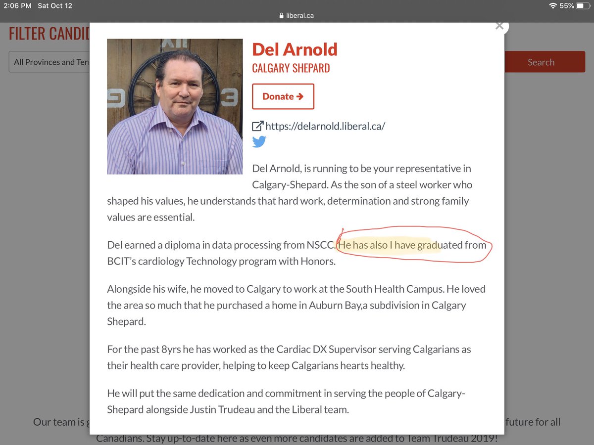 mrkyjack's tweet photo. @RealDelArnold please fix your profile page. It concerns me when a candidates page has grammatical errors. It indicates one of two things 1) carelessness on public facing documents or 2) a lack of validation of your teams work. As voter, both are concerning. https://t.co/qj6IDfdlWE